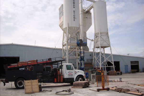 Installation of additional silo at cement product manufacturer